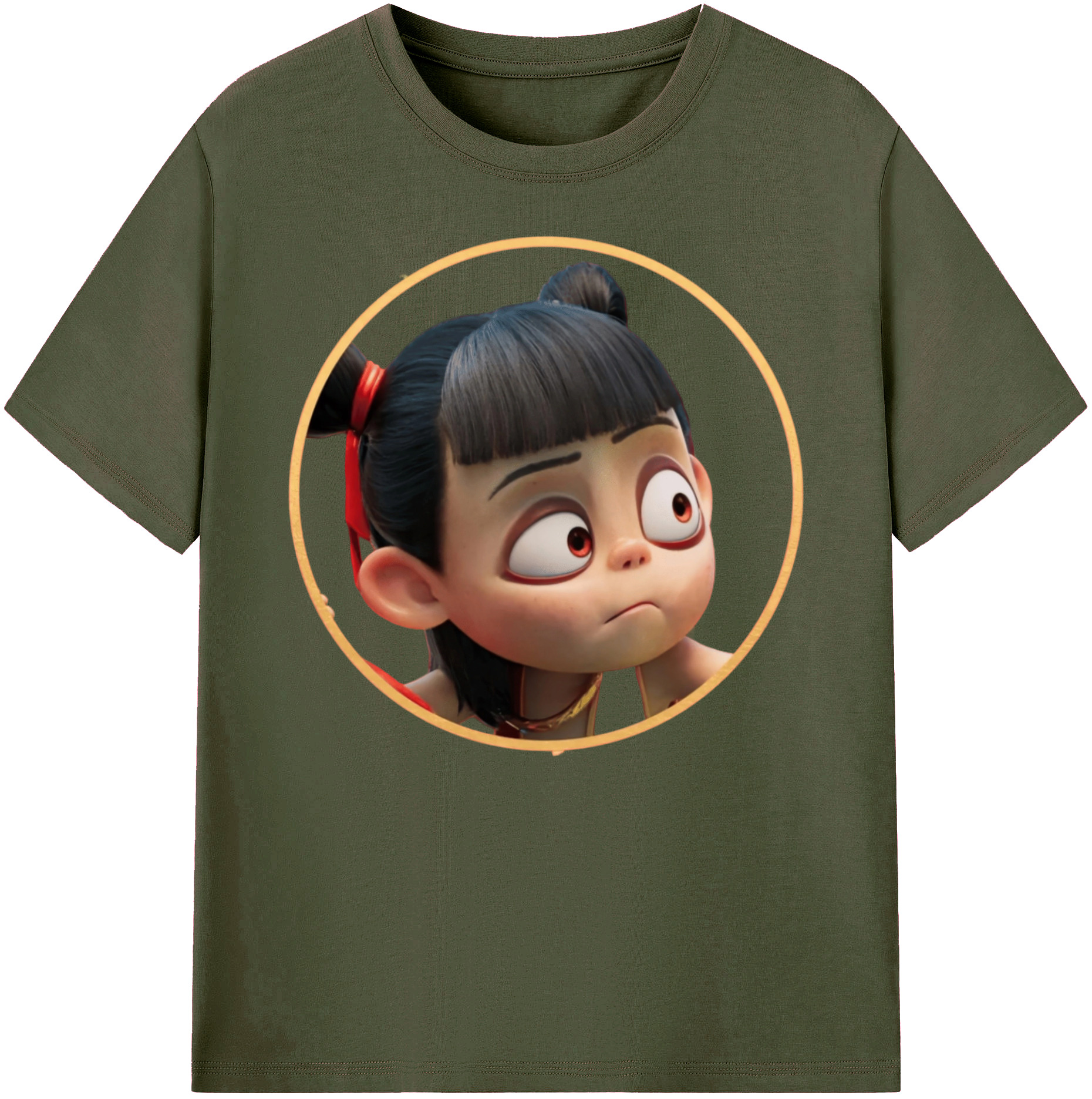 （画像用） Ne Zha 2 ナタ 魔童の大暴れ 綿100％ メンズ半袖Tシャツ｜肌触りやわらか＆通気性